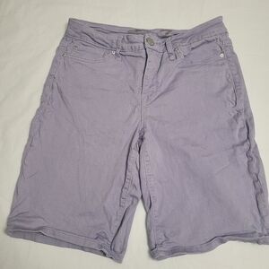 Seven7 Sunset Bermuda Lilac Denim Shorts Womens 8